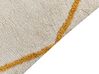Teppich Baumwolle cremeweiß / gelb 160 x 230 cm geometrisches Muster Shaggy MARAND_842996