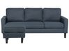 3 Seater Fabric Sofa with Ottoman Dark Grey AVESTA_741939