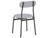 4 Seater Dining Set Grey with Black VELDEN_785969