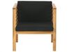 Zahradní sedací souprava stolu a židlí s černými poduškami PACIFIC_783524