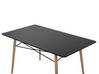 Mesa de comedor negro/madera clara 140 x 80 cm BIONDI_753854