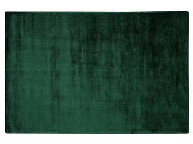 Teppich Viskose dunkelgrün 160 x 230 cm Kurzflor GESI II