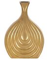 Dekoratívna kameninová váza 25 cm zlatá THAPSUS_818293