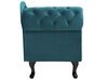 Chaise longue de terciopelo verde azulado izquierdo NIMES_805909