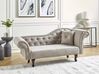 Right Hand Velvet Chaise Lounge Taupe LATTES II_892384