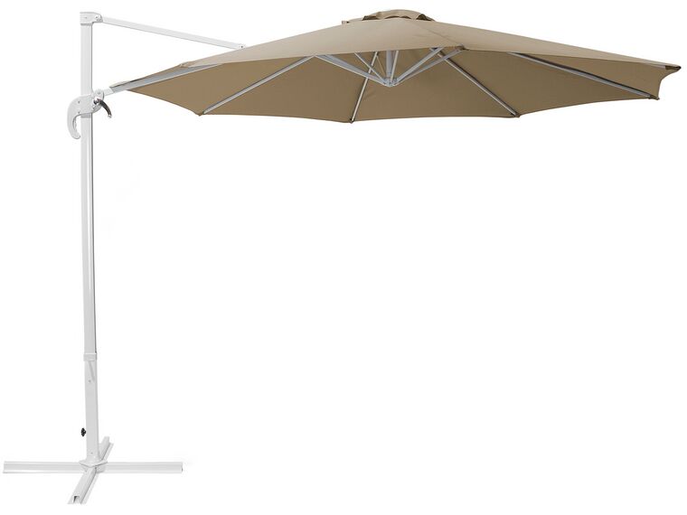 Függő homokbézs és fehér napernyő ⌀ 300 cm SAVONA_699615