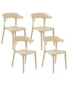 Set of 4 Dining Chairs Beige GUBBIO _844321