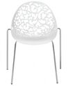 Set di 4 sedie da pranzo in metallo e plastica bianca MUMFORD_679329