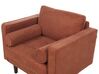 3 Seater Fabric Living Room Set Golden Brown NURMO_896313