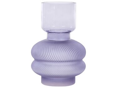 Glass Flower Vase 24 cm Violet RODIA