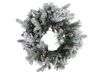 Weihnachtskranz weiß mit LED-Beleuchtung Schnee bedeckt ⌀ 55 cm WHITEHORN_813263