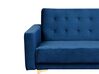 Sofa rozkładana welurowa niebieska ABERDEEN_737770