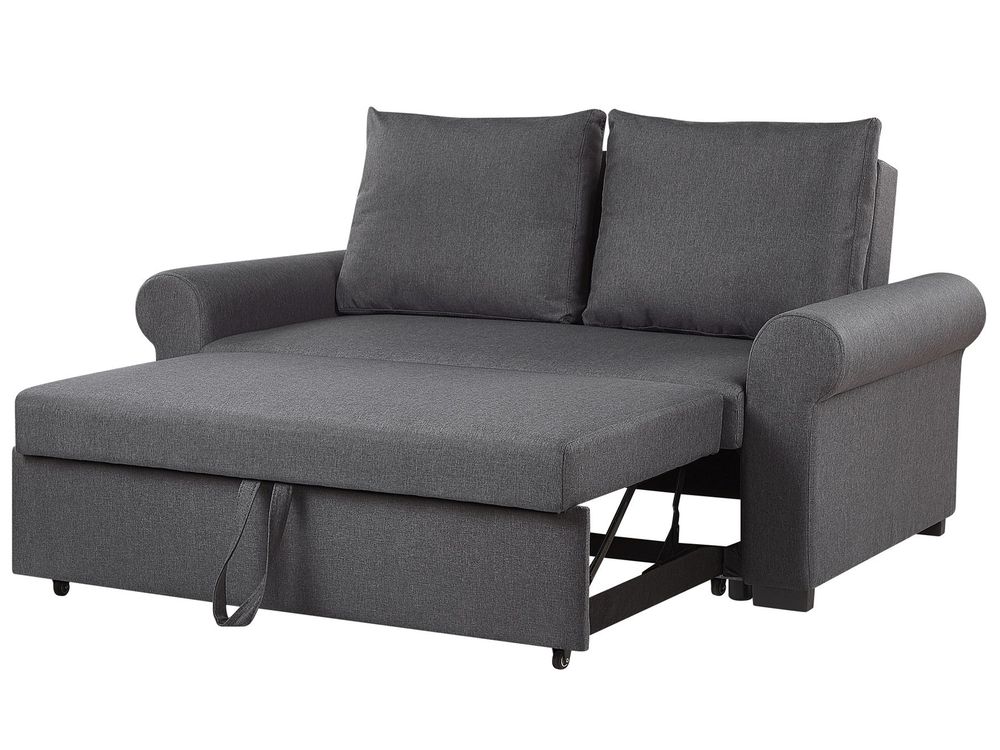 Sofá cama 2 plazas gris oscuro SILDA Beliani.es