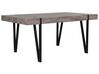 Table 180 x 90 cm bois foncé et noir ADENA_750781