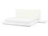 EU Super King Size Bed with Bedside Tables White ZEN_754065