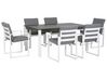 Ensemble table et 6 chaises gris PANCOLE_739028
