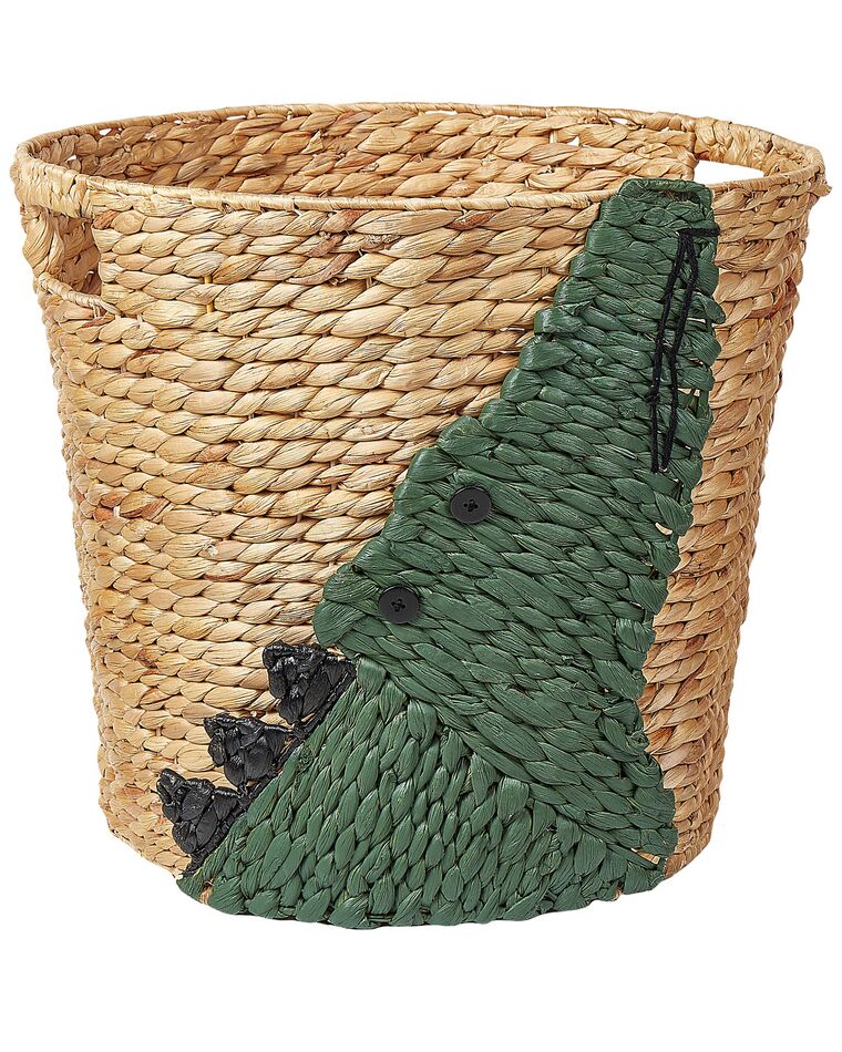 Cesta con patrón de cocodrilo de jacinto de agua natural LOXTON_893156