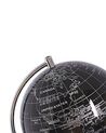 Globus schwarz / silber Metallfuß glänzend 20 cm COOK_784276