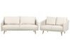Sofa Set Polyester beige 5-Sitzer mit goldenen Beinen MAURA_892245