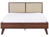 Ratanová posteľ 160 x 200 cm tmavé drevo MONPAZIER_908328