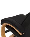 Cadeira de massagem com repousa-pés em tecido preto HERO_700628