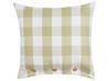Set of 2 Cushions Checked 45 x 45 cm Green TAMNINE_902303