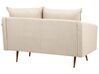 Sofa Set Samtstoff beige 5-Sitzer mit goldenen Beinen MAURA_913011
