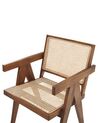 Drevená stolička s ratanovým výpletom hnedá/svetlé drevo WESTBROOK_872192