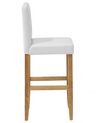 Lot de 2 chaises de bar en cuir PU blanc crème MADISON_705554