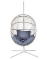PE Rattan Hanging Chair with Stand White ACRI_842584