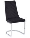 Set of 2 Velvet Dining Chairs Black ALTOONA_905240