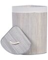 Bamboo Basket with Lid Light Grey MATARA_849071