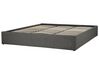 Čalouněná šedá postel s úložným prostorem 180x200 cm DINAN_759554