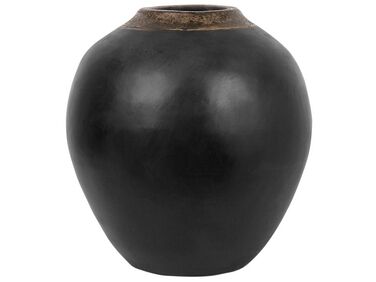 Dekoratívna terakotová váza 31 cm čierna LAURI