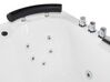 Bañera de hidromasaje esquinera LED de acrílico blanco/negro/plateado derecha 160 x 113 cm PARADISO_680864
