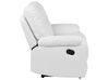 2 Seater Faux Leather Manual Recliner Sofa White BERGEN_681519