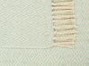 Decke Baumwolle mintgrün / hellbeige 125 x 150 cm geometrisches Muster MITYAL_839730