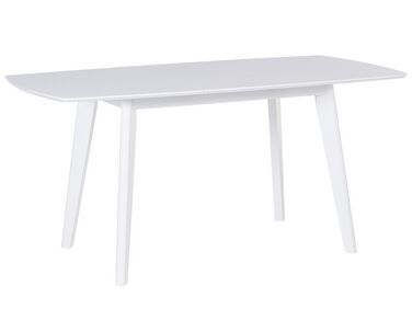 Mesa de comedor extensible blanca 120/160 x 80 cm SANFORD