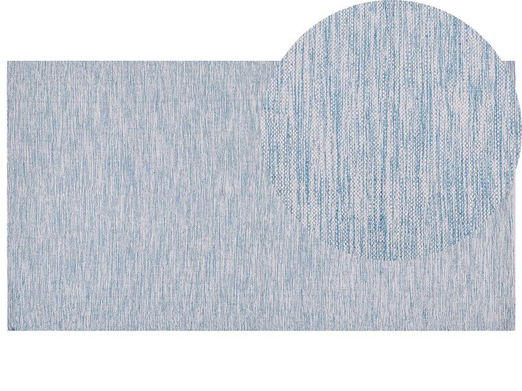 Alfombra de algodón azul claro 80 x 150 cm DERINCE_480554