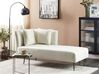 Left Hand Fabric Chaise Lounge White RIOM_877253