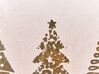 Lot de 2 coussins en velours rose à imprimés d'arbres de Noël 30 x 50 cm ALSOBIA_887576