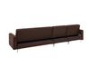 Right Hand Modular Faux Leather Sofa with Ottoman Brown ABERDEEN_717166