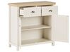 2 Drawer Sideboard Cream with Light Wood CLIO_789944