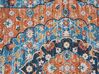 Teppich blau / orange 60 x 200 cm orientalisches Muster Kurzflor MIDALAM_831373