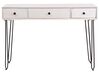 3 Drawer Mango Wood Console Table Off White MINTO_892088