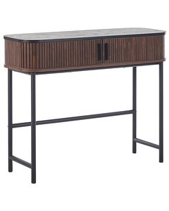 Konsolipöytä tumma puu/musta JOSE Konsolipöytä tumma puu/musta JOSE