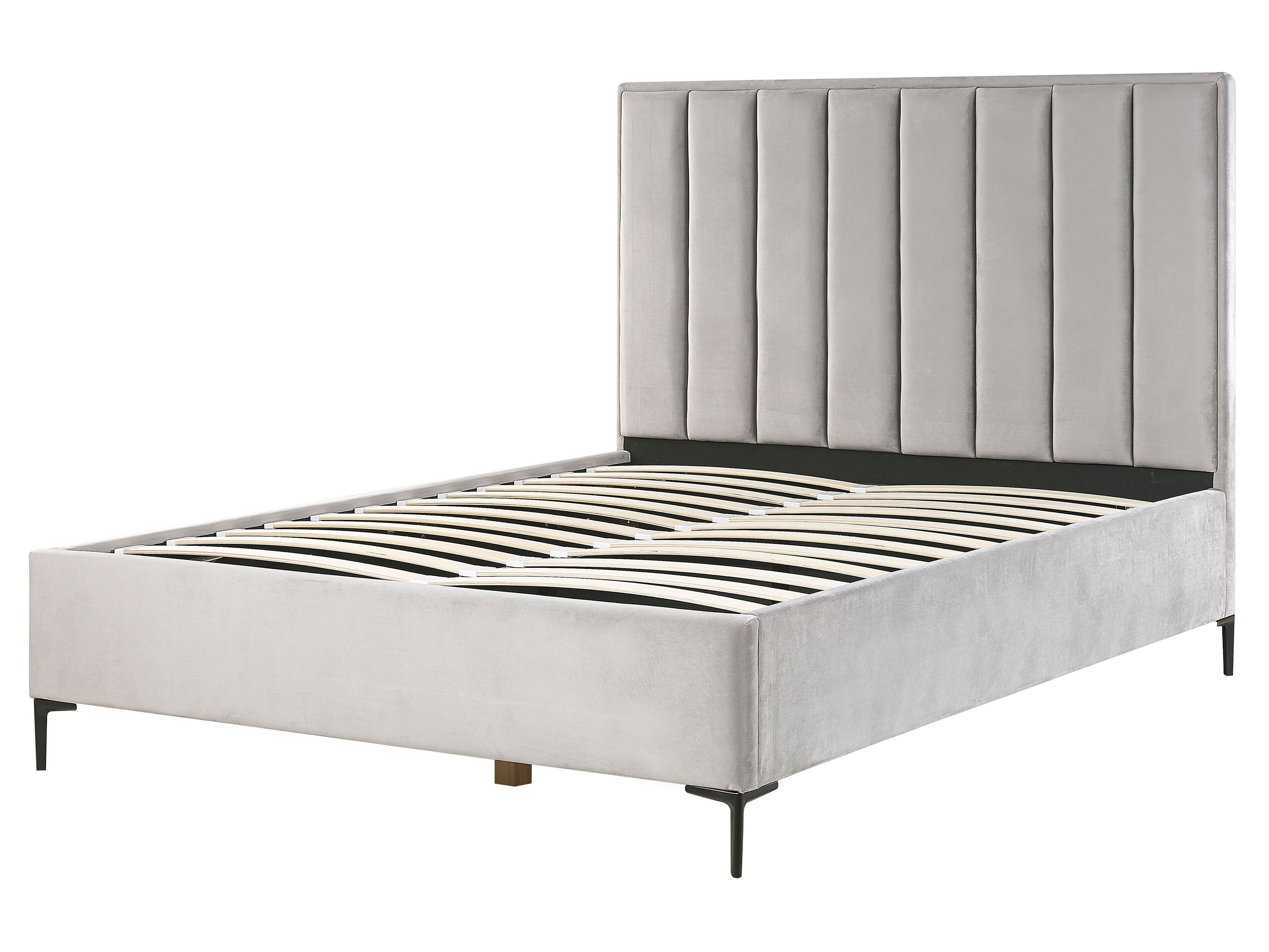 Schlafzimmer komplett Set 3-teilig grau 160 x 200 cm SEZANNE | Beliani.de