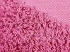 Poduszka dekoracyjna bawełniana tuftowana 45 x 45 cm różowa RHOEO_840119