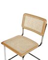 Set of 2 Rattan Dining Chairs Natural and Light Wood CORDOVA_885299