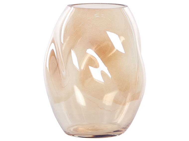 Glass Flower Vase 20 cm Orange GERAKINI_838241